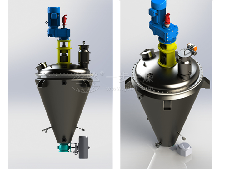 高镍三元正极材料单锥螺带真空干燥机
